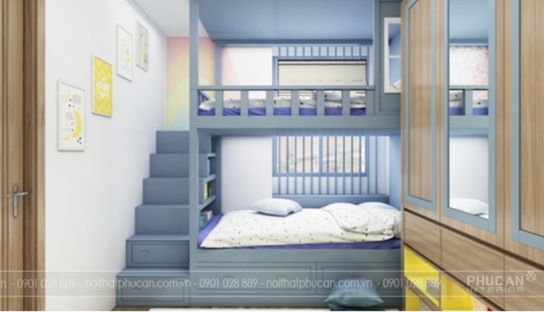 Giường tầng cho bé trai mã GTPA004