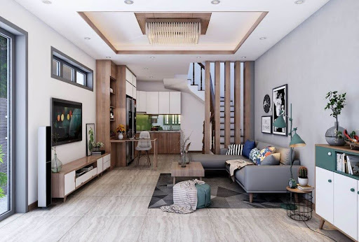 Gợi ý các mẫu thiết kế phòng khách nhà ống đẹp