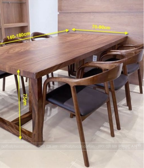 Kích Thước Bàn Ăn 6 Ghế Tiêu Chuẩn & Cách Chọn Phù Hợp