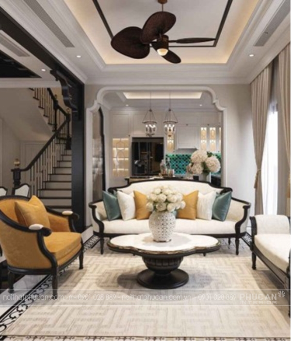 Thiết kế nội thất phòng khách Long An – Nâng tầm không gian sống chuẩn hiện đại cùng Phúc An