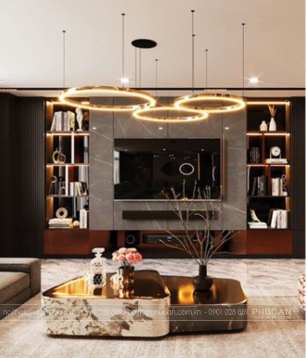 Thiết kế nội thất phòng khách Long An – Sang trọng, hiện đại và hợp phong thủy