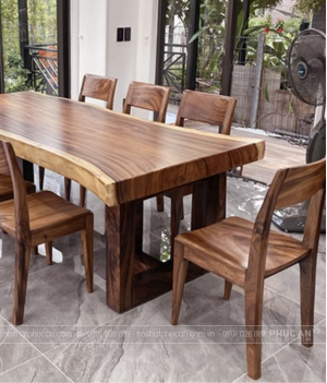 Bàn ăn gỗ tự nhiên Phú Quốc – Vẻ đẹp mộc cho không gian biển