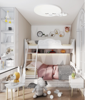 Thiết kế phòng ngủ giường tầng cho nhà nhỏ, chung cư mini – Hiện đại & tiện nghi
