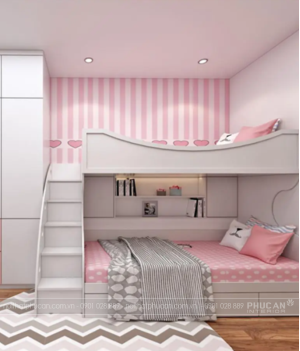 Thiết kế phòng ngủ trẻ em 2 tầng – Không gian sáng tạo cho hai bé