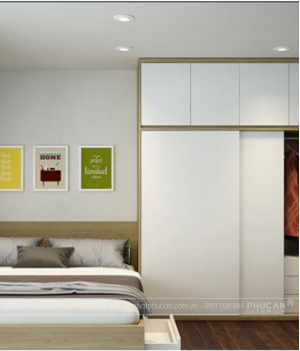 Tủ quần áo đẹp cho phòng ngủ nhỏ – Gợi ý thiết kế âm tường, treo tường, cao kịch trần